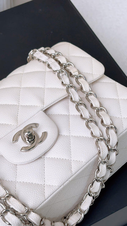 Chanel White Caviar Small CF (SHW)