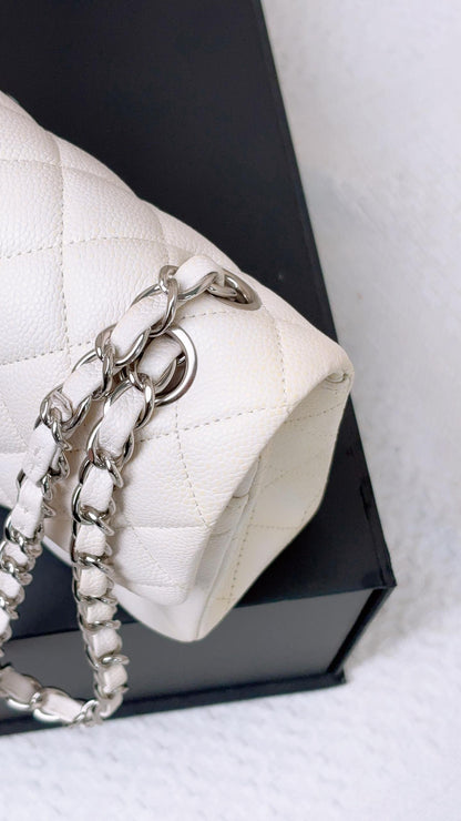 Chanel White Caviar Small CF (SHW)