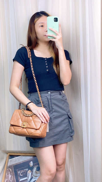 Chanel Small Caramel 19 Bag (GHW)