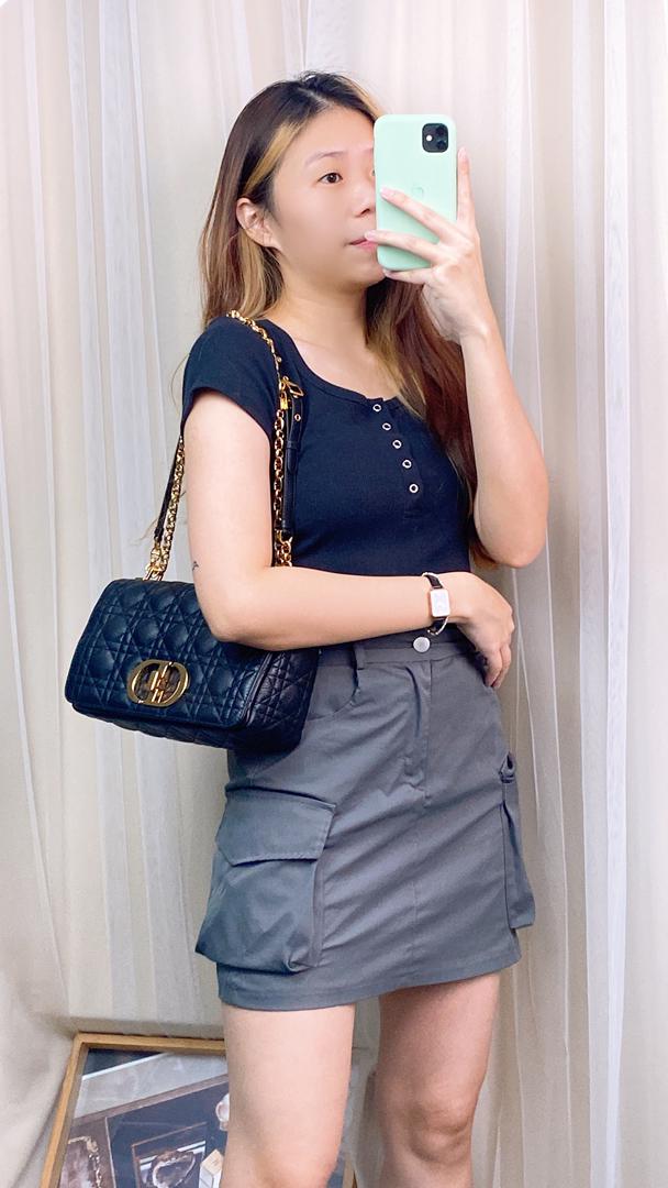 Dior Medium Caro Bag Supple Cannage (GHW)