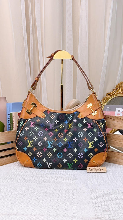 LV Black Multicolour Greta Shoulder Bag