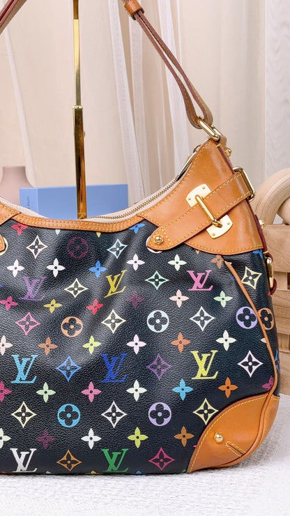 LV Black Multicolour Greta Shoulder Bag