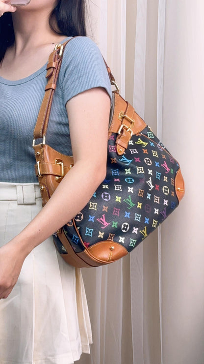 LV Black Multicolour Greta Shoulder Bag