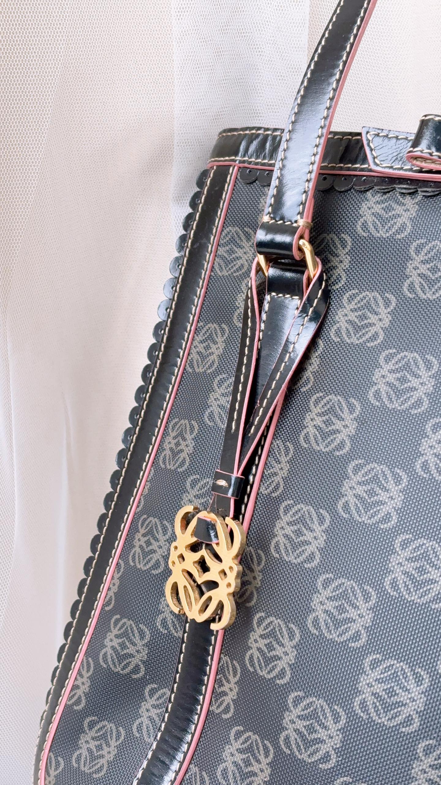 Loewe Black Anagram Vintage Tote