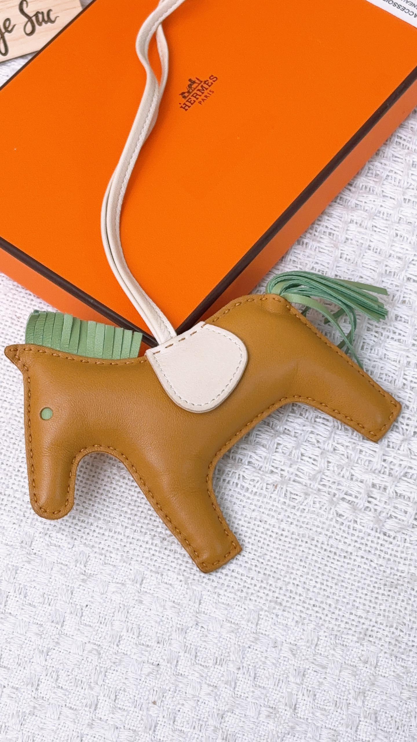 Hermes Sesame / Vert Criquet / Craie Rodeo MM