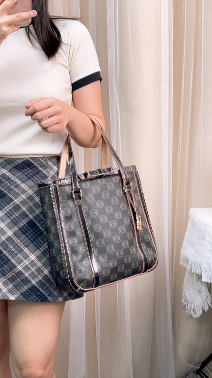 Loewe Black Anagram Vintage Tote