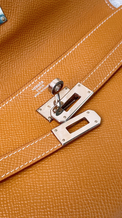 Hermes Gold Kelly Wallet Epsom (PHW)