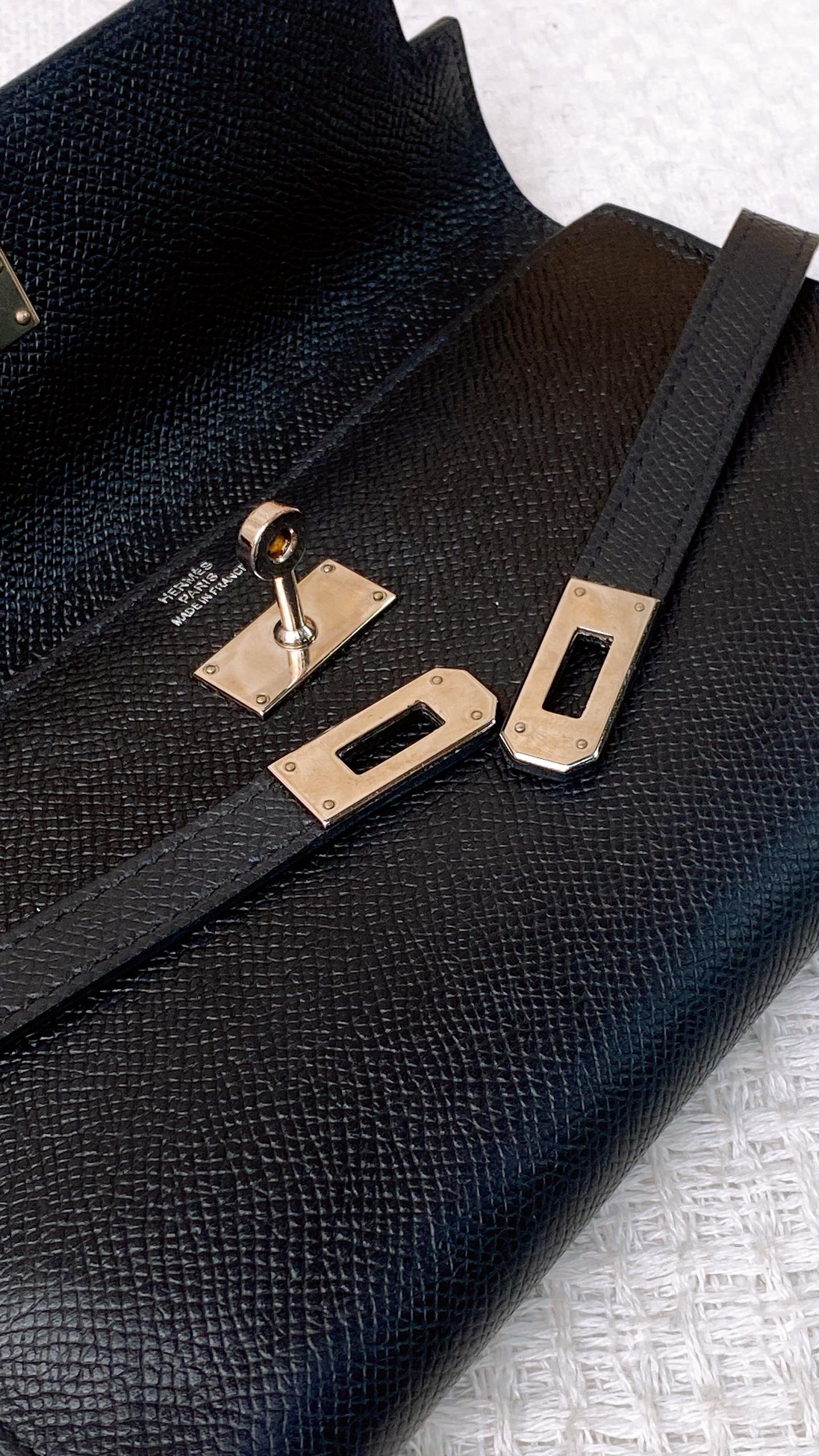 Hermes Black Kelly Wallet (PHW)