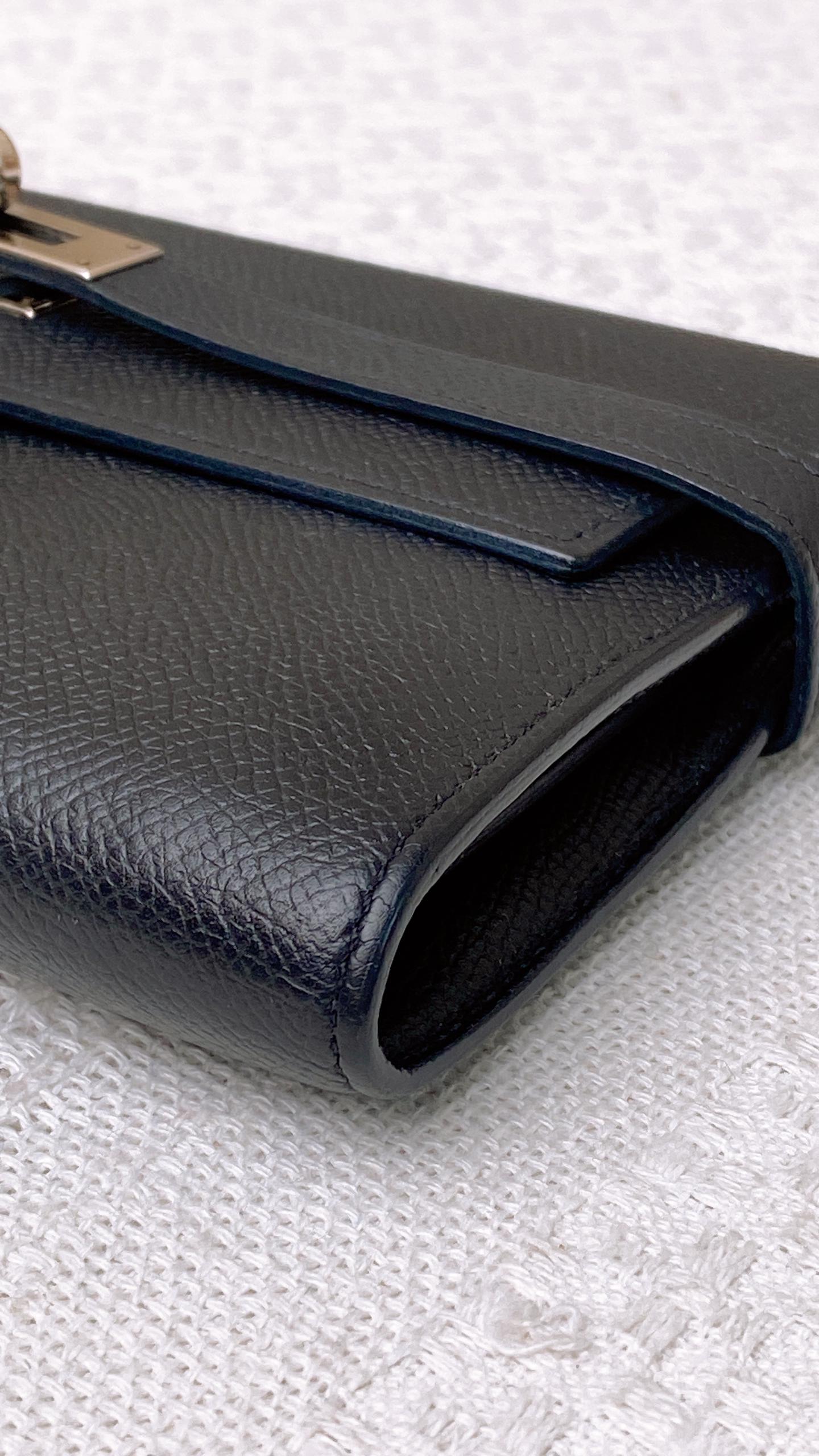 Hermes Black Kelly Wallet (PHW)