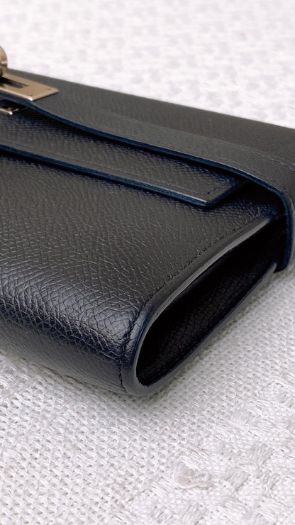 Hermes Black Kelly Wallet (PHW)