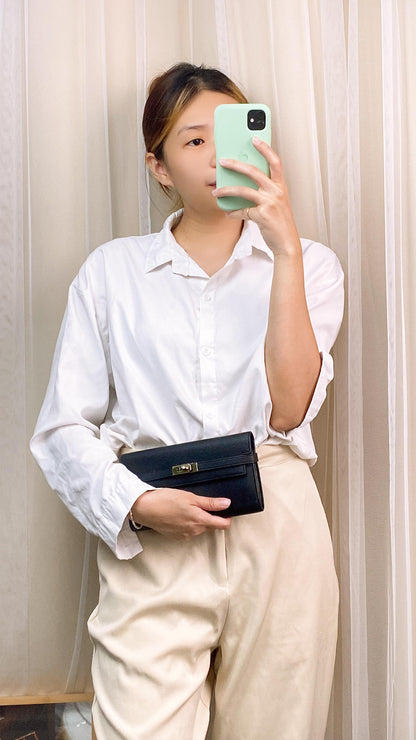 Hermes Black Kelly Wallet (PHW)