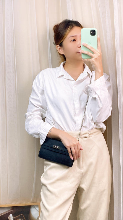 Hermes Black Kelly Wallet (PHW)