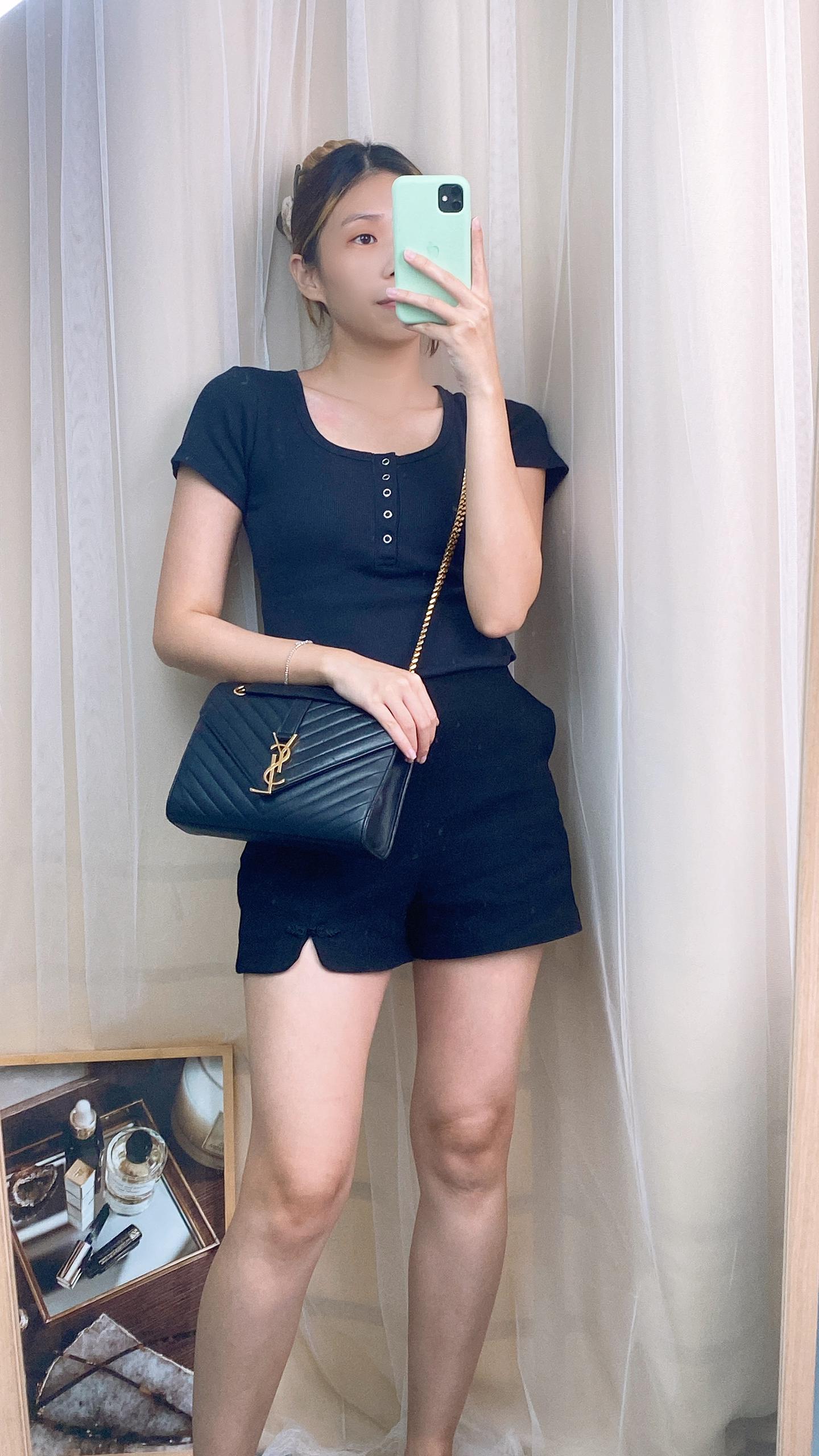 Black Calfskin Roller Bag