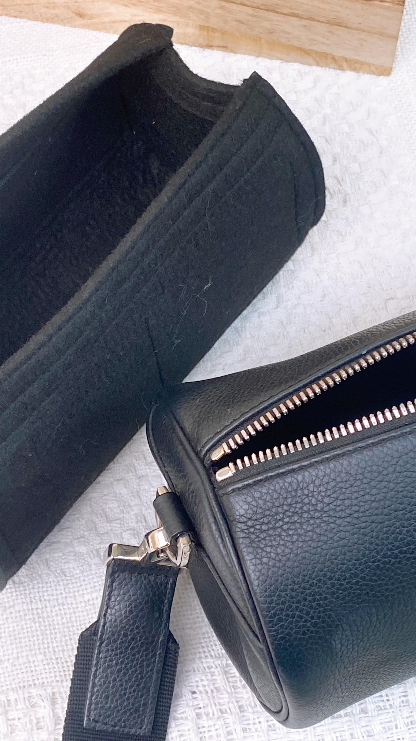 Black Calfskin Roller Bag