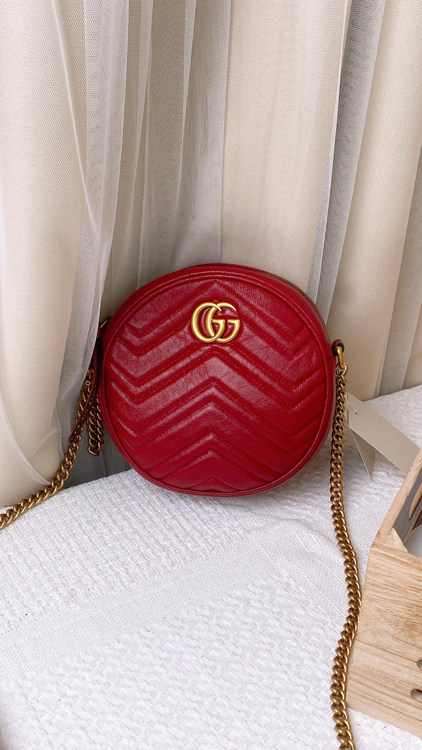 Gucci Red Marmont Sling Bag