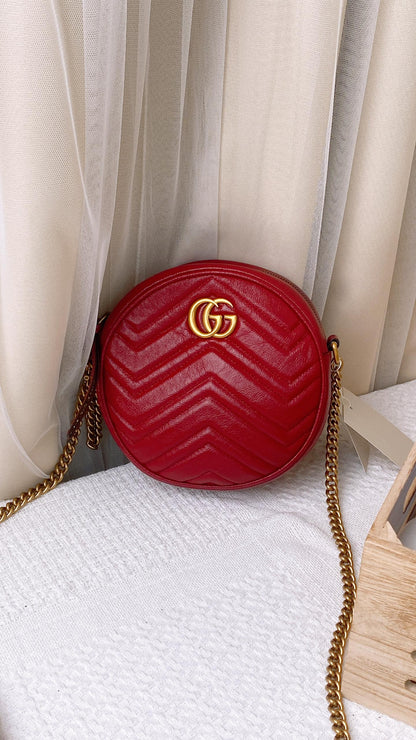 Gucci Red Marmont Sling Bag