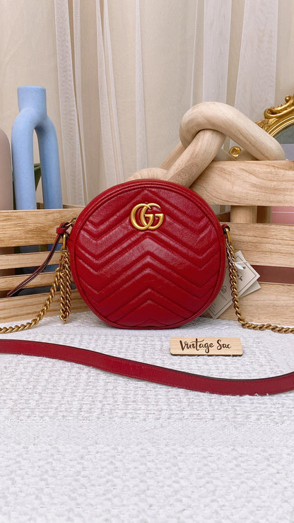 Gucci Red Marmont Sling Bag