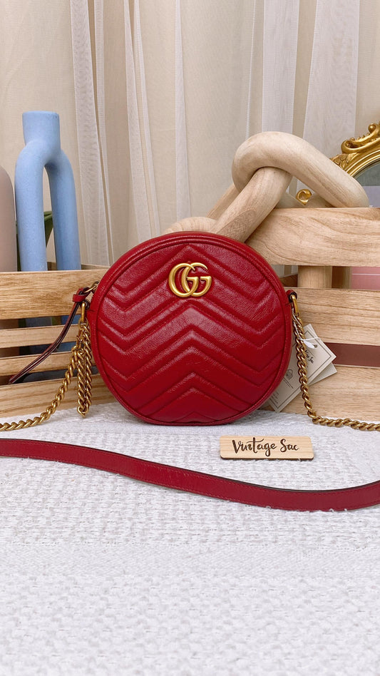 Gucci Red Marmont Sling Bag