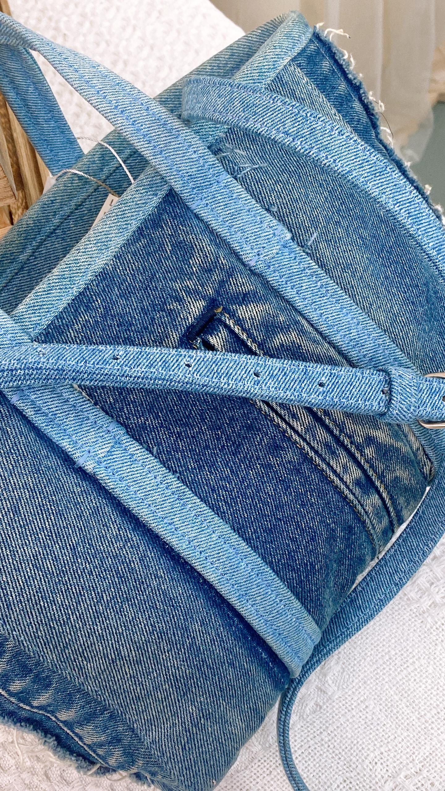 Balenciaga Denim Barbers Tote Bag