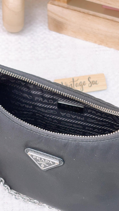 Prada Black Nylon Reedition 2005 3in1 Hobo