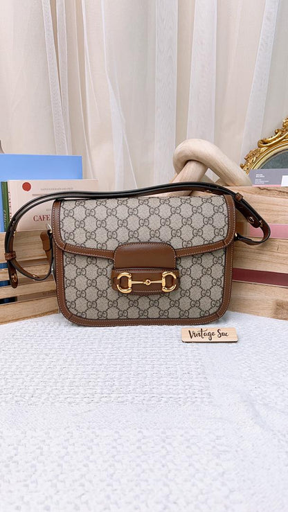 Gucci Brown Medium Horsebit 1955 (GHW)