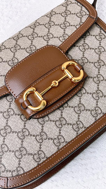 Gucci Brown Medium Horsebit 1955 (GHW)