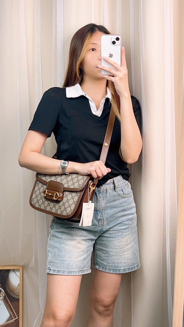 Gucci Brown Medium Horsebit 1955 (GHW)