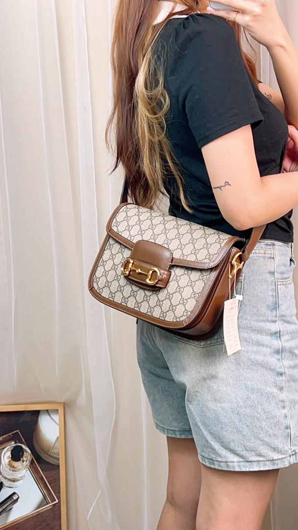 Gucci Brown Medium Horsebit 1955 (GHW)