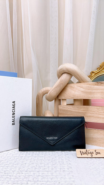 Balenciaga Black Long Wallet