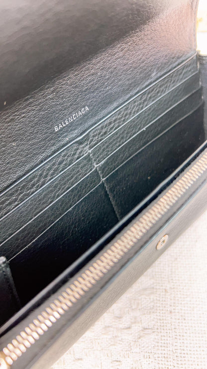 Balenciaga Black Long Wallet