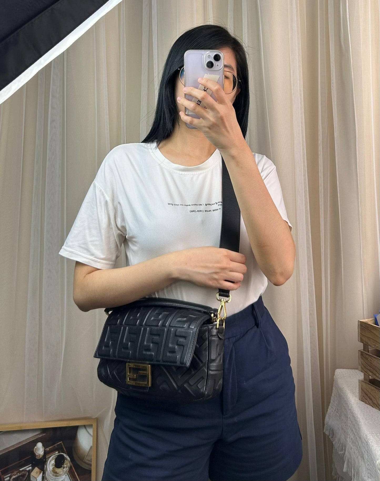 Fendi Black Medium Baguette