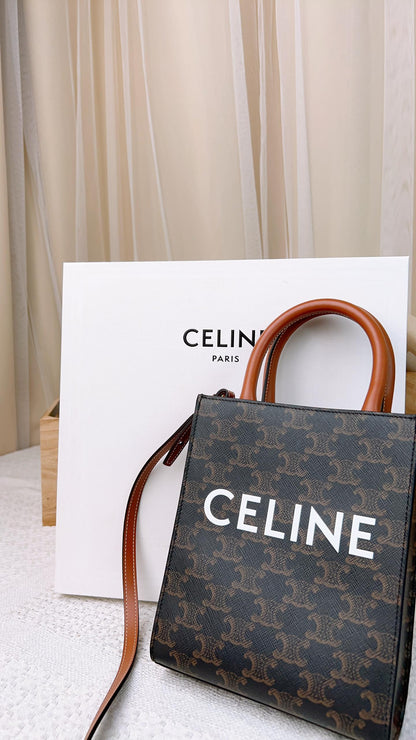 Celine Triomphe Vertical Mini Cabas