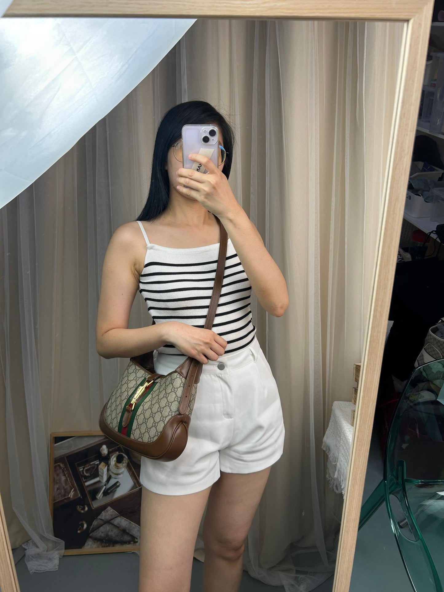 Gucci Medium GG Supreme Jackie 1961 Hobo