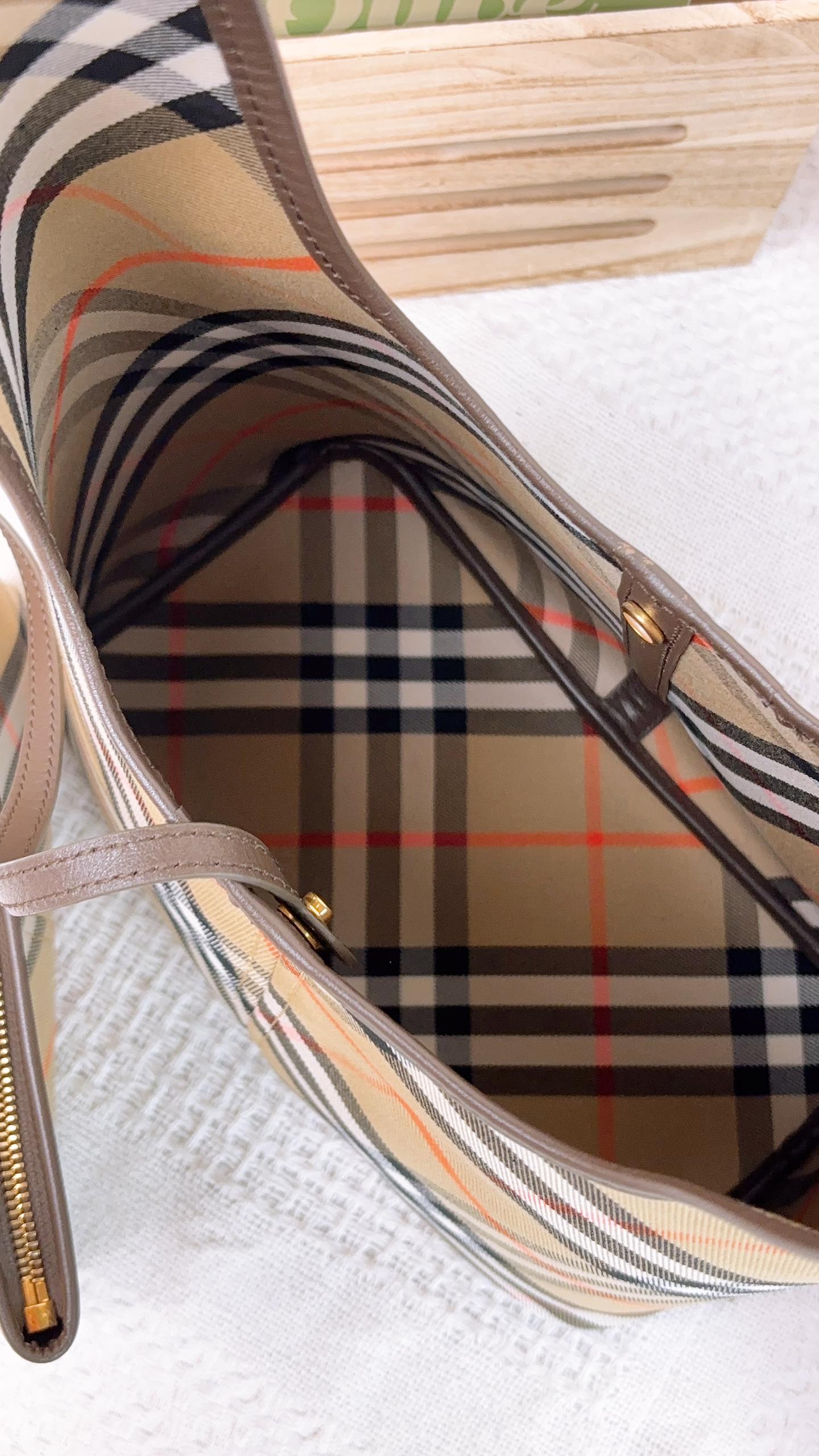 Burberry Brown Small Check Shoulder Bag