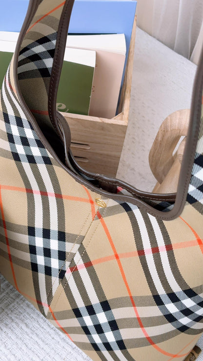 Burberry Brown Small Check Shoulder Bag