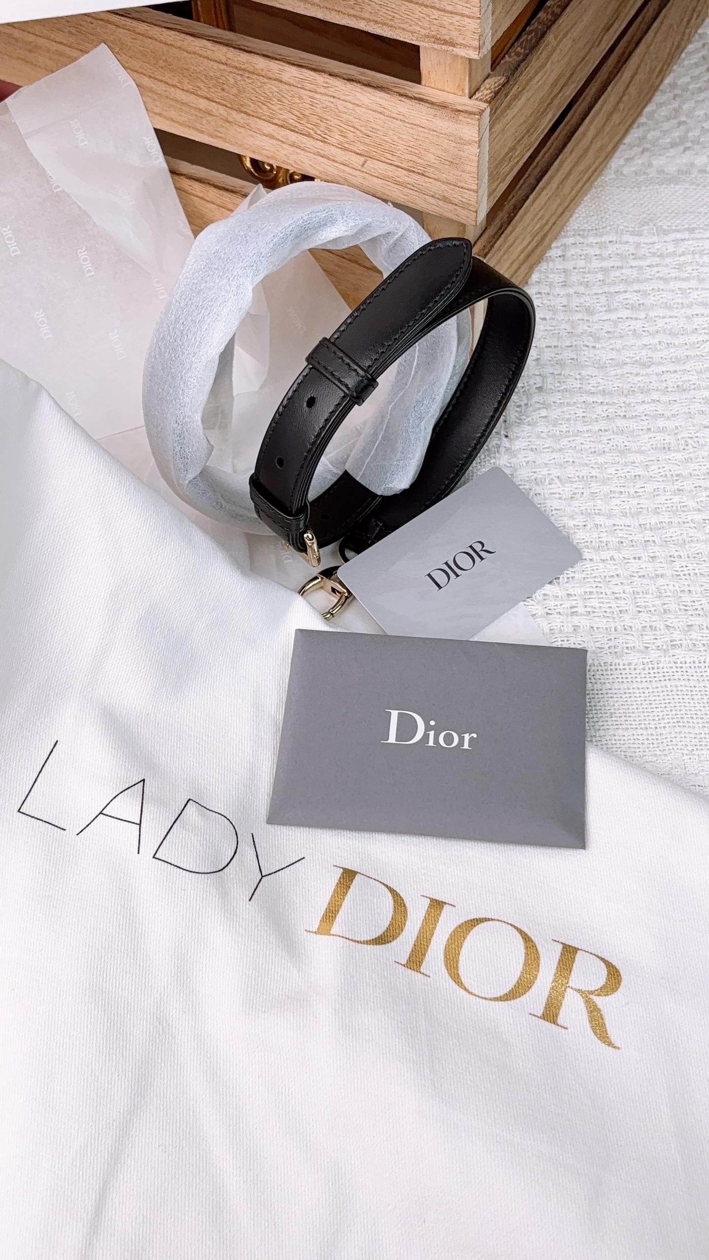 Dior Black Lambskin Large Lady D (LGHW)