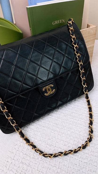 Chanel Black Lambskin Envelope Flap (GHW)