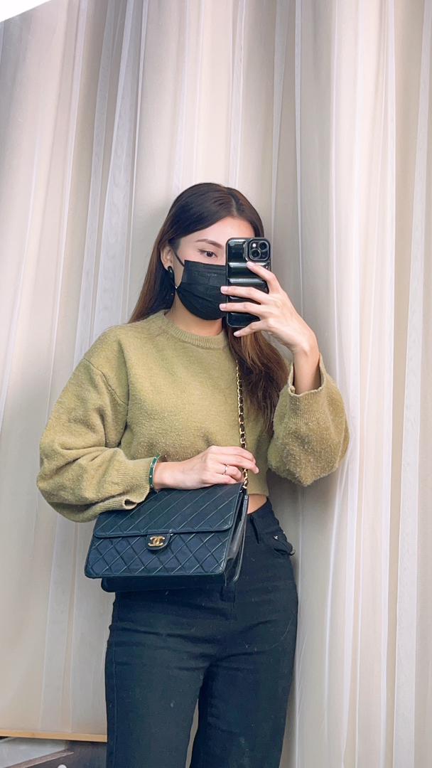 Chanel Black Lambskin Envelope Flap (GHW)