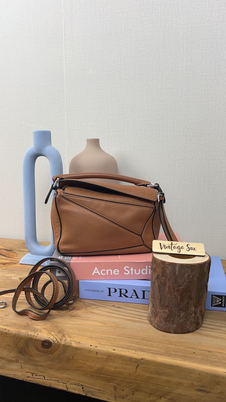 Loewe Mini Tan Puzzle Bag (SHW)
