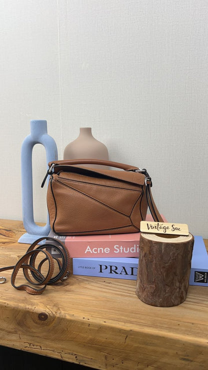 Loewe Mini Tan Puzzle Bag (SHW)