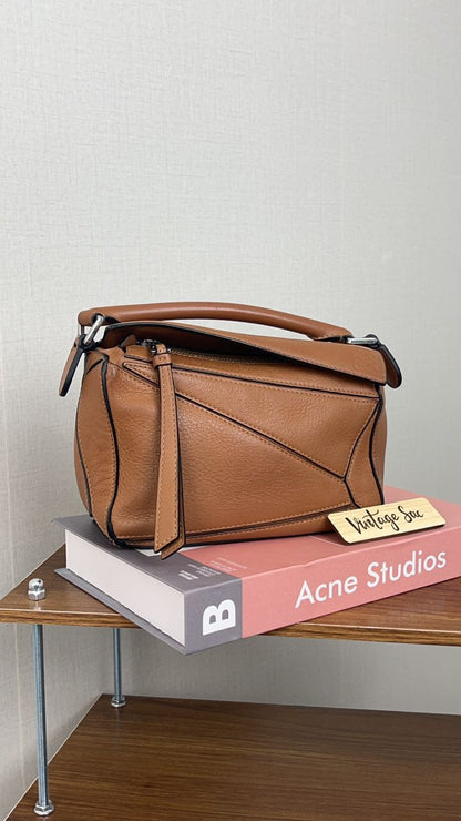Loewe Mini Tan Puzzle Bag (SHW)
