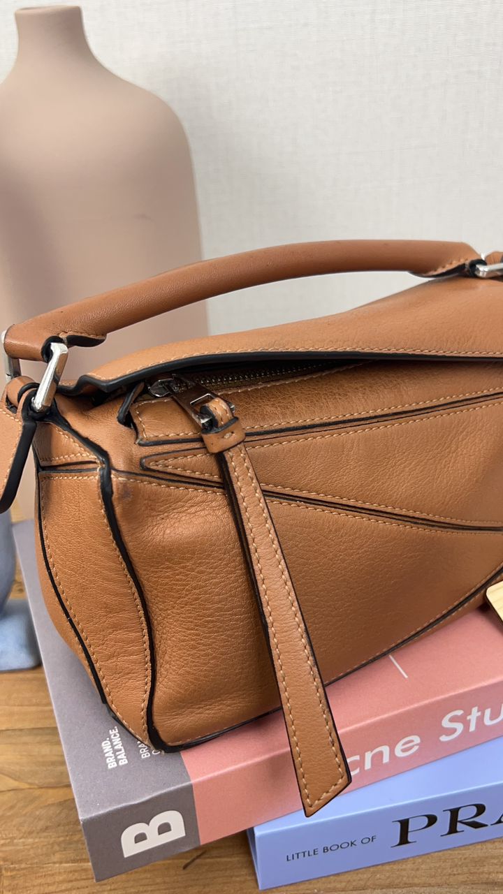 Loewe Mini Tan Puzzle Bag (SHW)