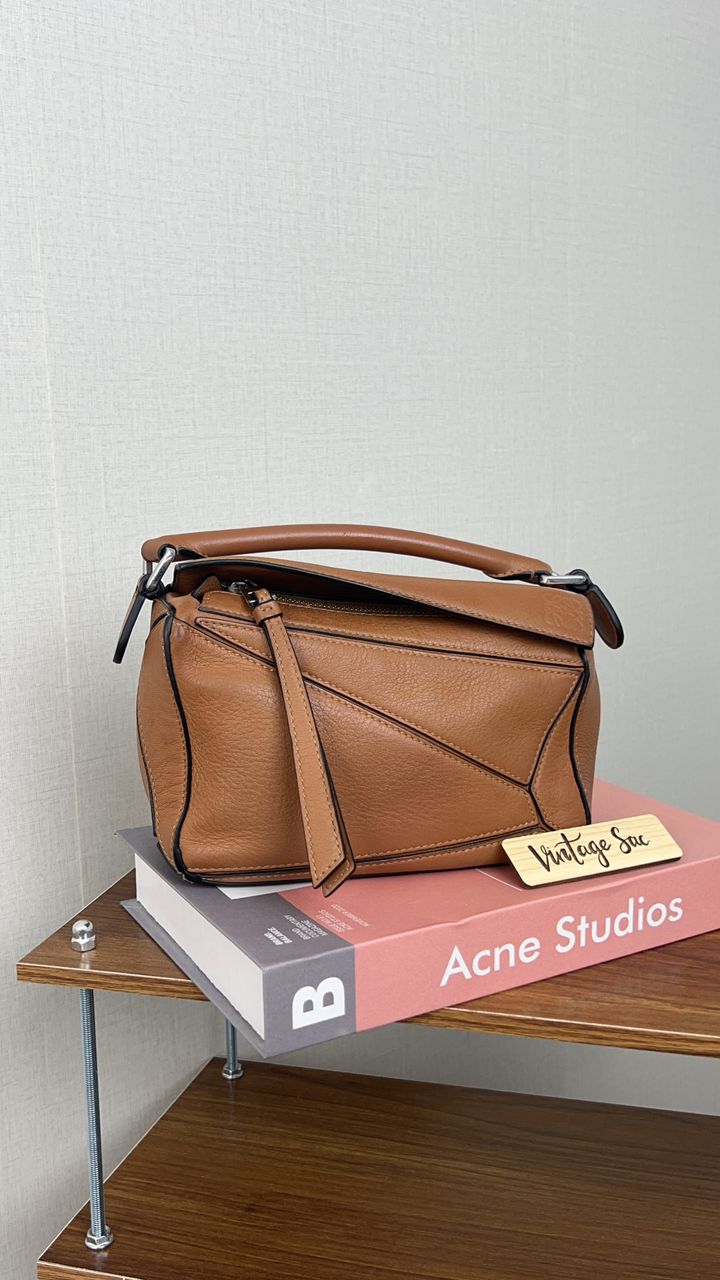 Loewe Mini Tan Puzzle Bag (SHW)
