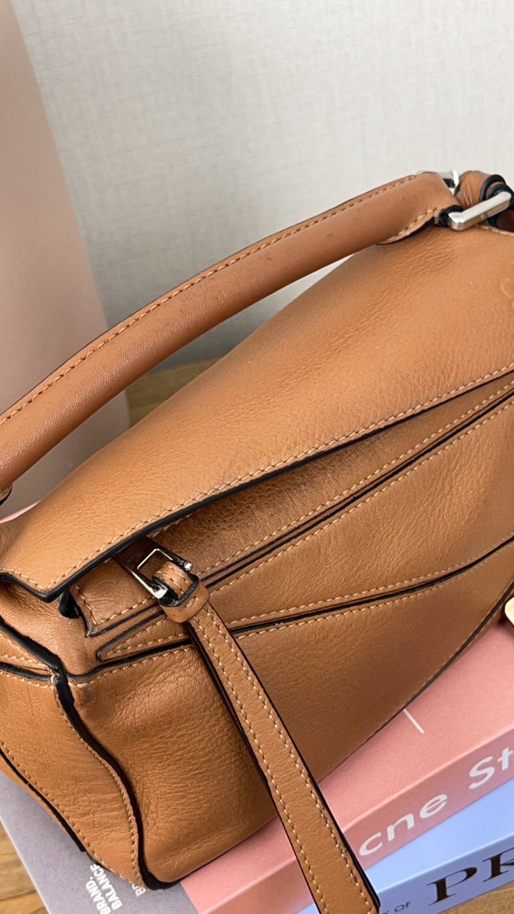 Loewe Mini Tan Puzzle Bag (SHW)