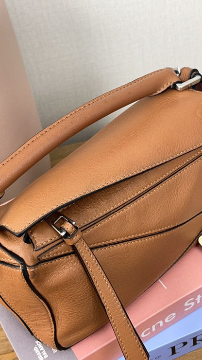 Loewe Mini Tan Puzzle Bag (SHW)