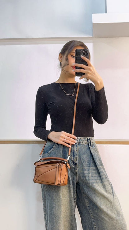 Loewe Mini Tan Puzzle Bag (SHW)