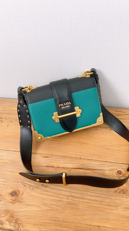 Prada Cahier Biliardo Green Black (GHW)