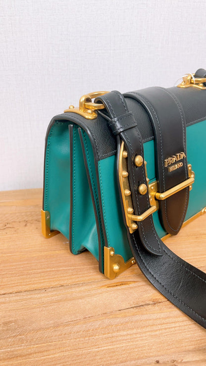 Prada Cahier Biliardo Green Black (GHW)