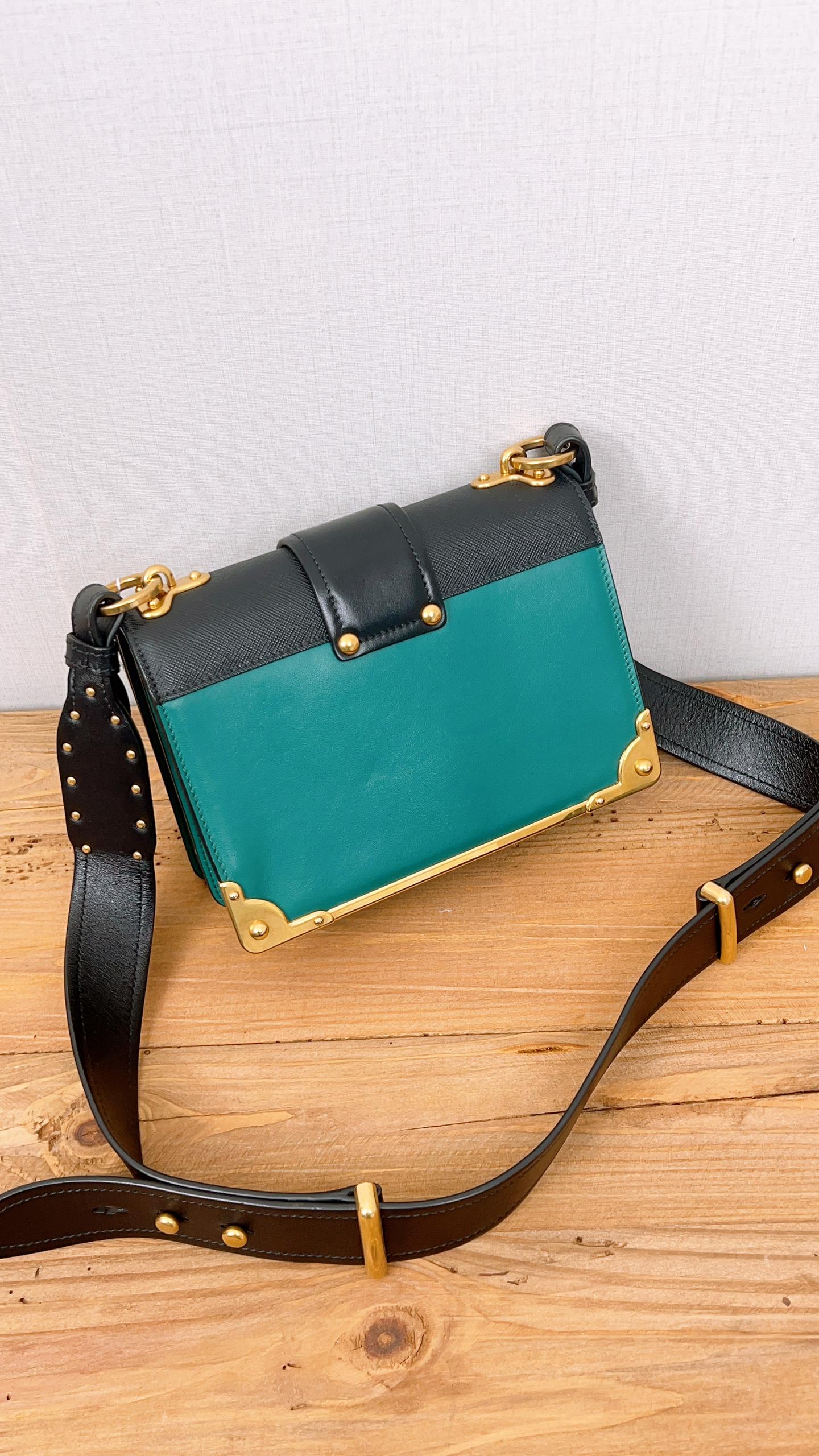 Prada Cahier Biliardo Green Black (GHW)