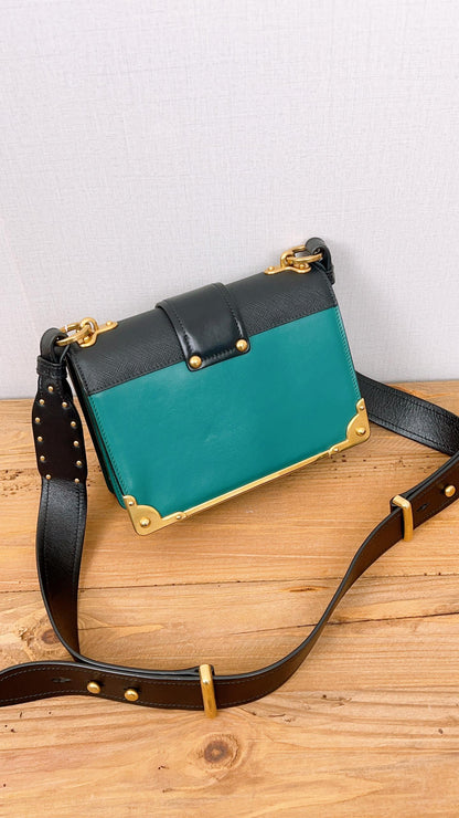 Prada Cahier Biliardo Green Black (GHW)